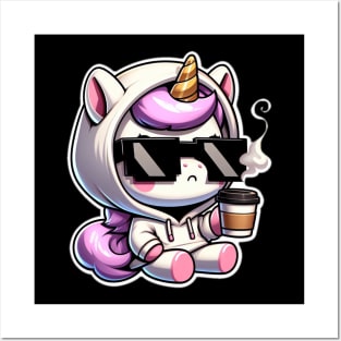 Even Unicorn needs caffeine fix Posters and Art